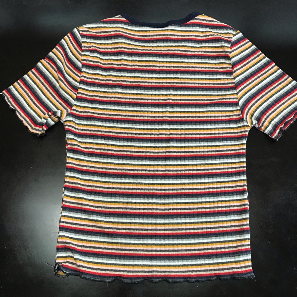 Timing: Stripped Ribbed Crop Top S - Picture 2 of 4